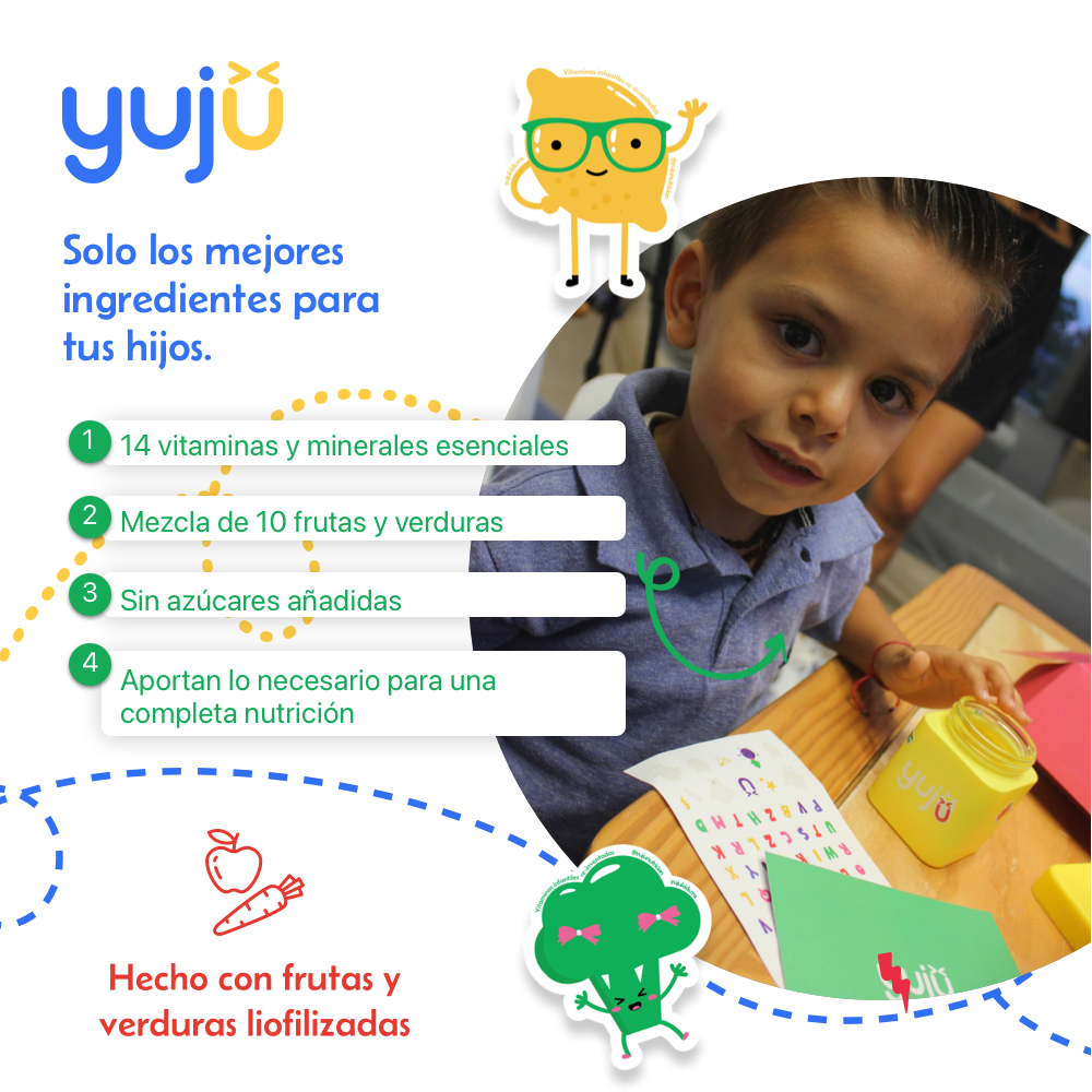 Refill de vitaminas diarias para niños yujü